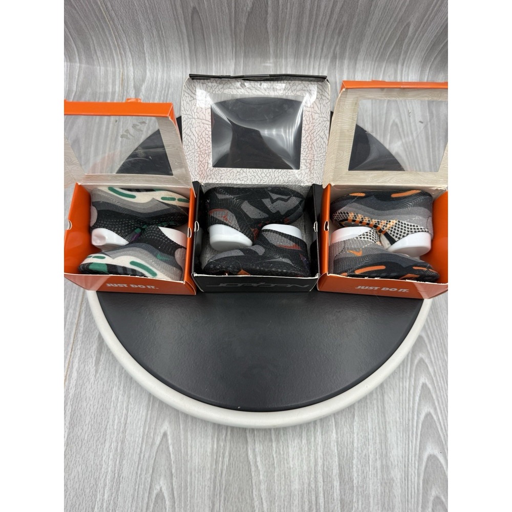 Nike Air Jordan Baby Infant Sneaker Booties Socks 0-6 Months 3 Pairs 2010 Retro